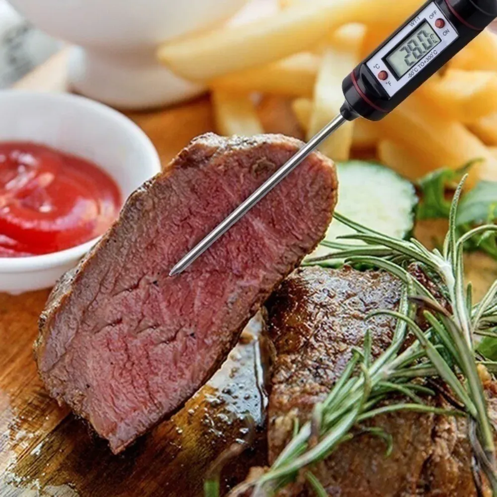 Thermomètre numérique à viande pour la cuisson des aliments, avec sonde de cuisine pour eau, lait, huile et liquides, compatible four 3