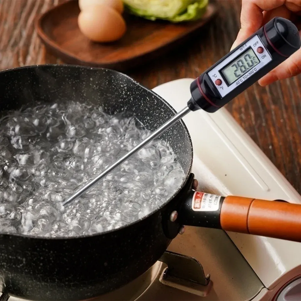 Thermomètre numérique à viande pour la cuisson des aliments, avec sonde de cuisine pour eau, lait, huile et liquides, compatible four 4