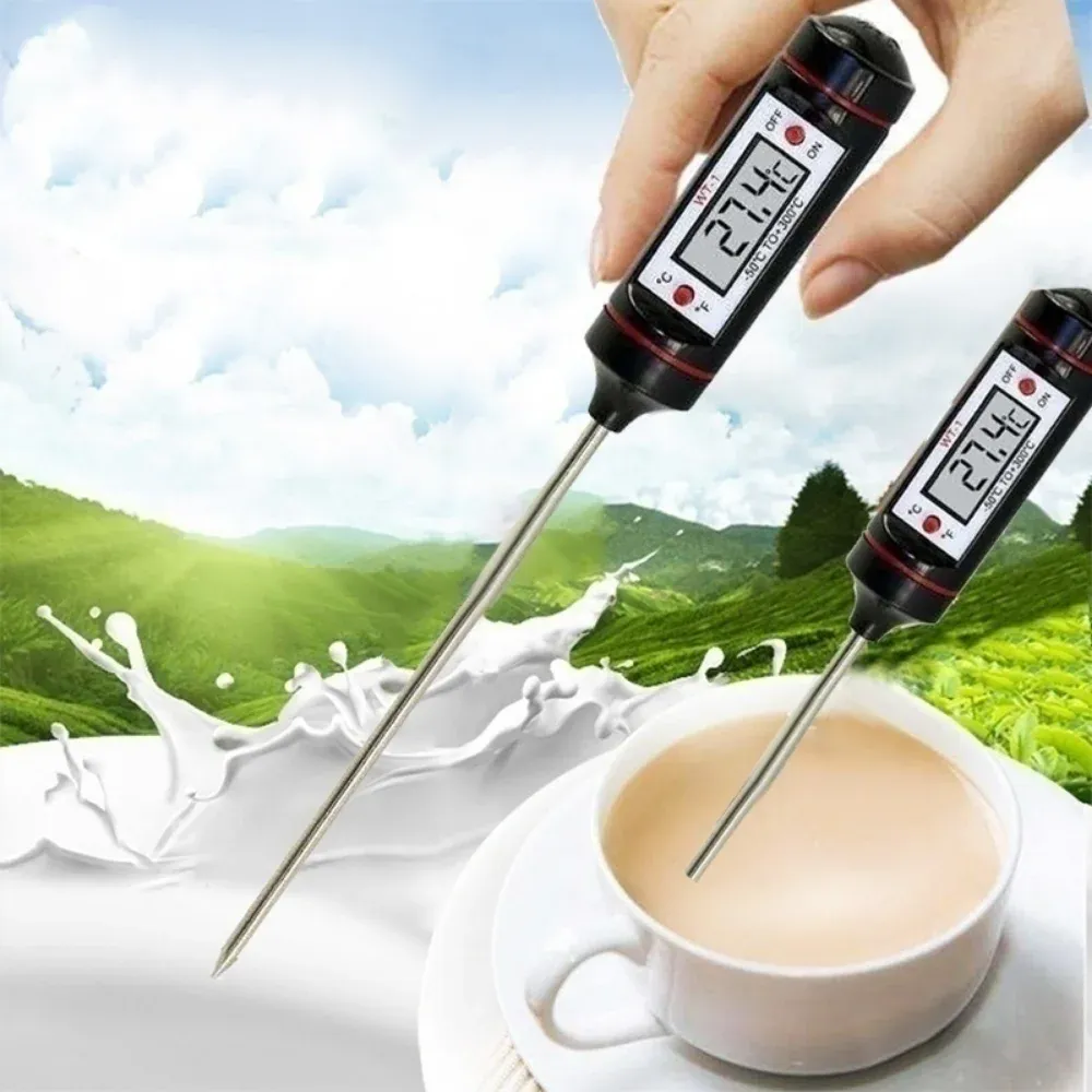 Thermomètre numérique à viande pour la cuisson des aliments, avec sonde de cuisine pour eau, lait, huile et liquides, compatible four 5