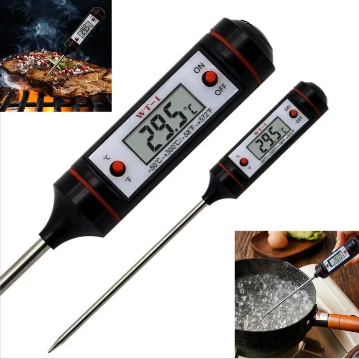 Thermomètre à viande numérique à sonde en acier inoxydable
