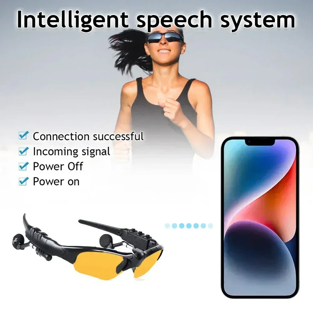 Lunettes de soleil polarisées intelligentes Bluetooth 5.0 avec écouteurs intégrés pour sports de plein air et cyclisme 2