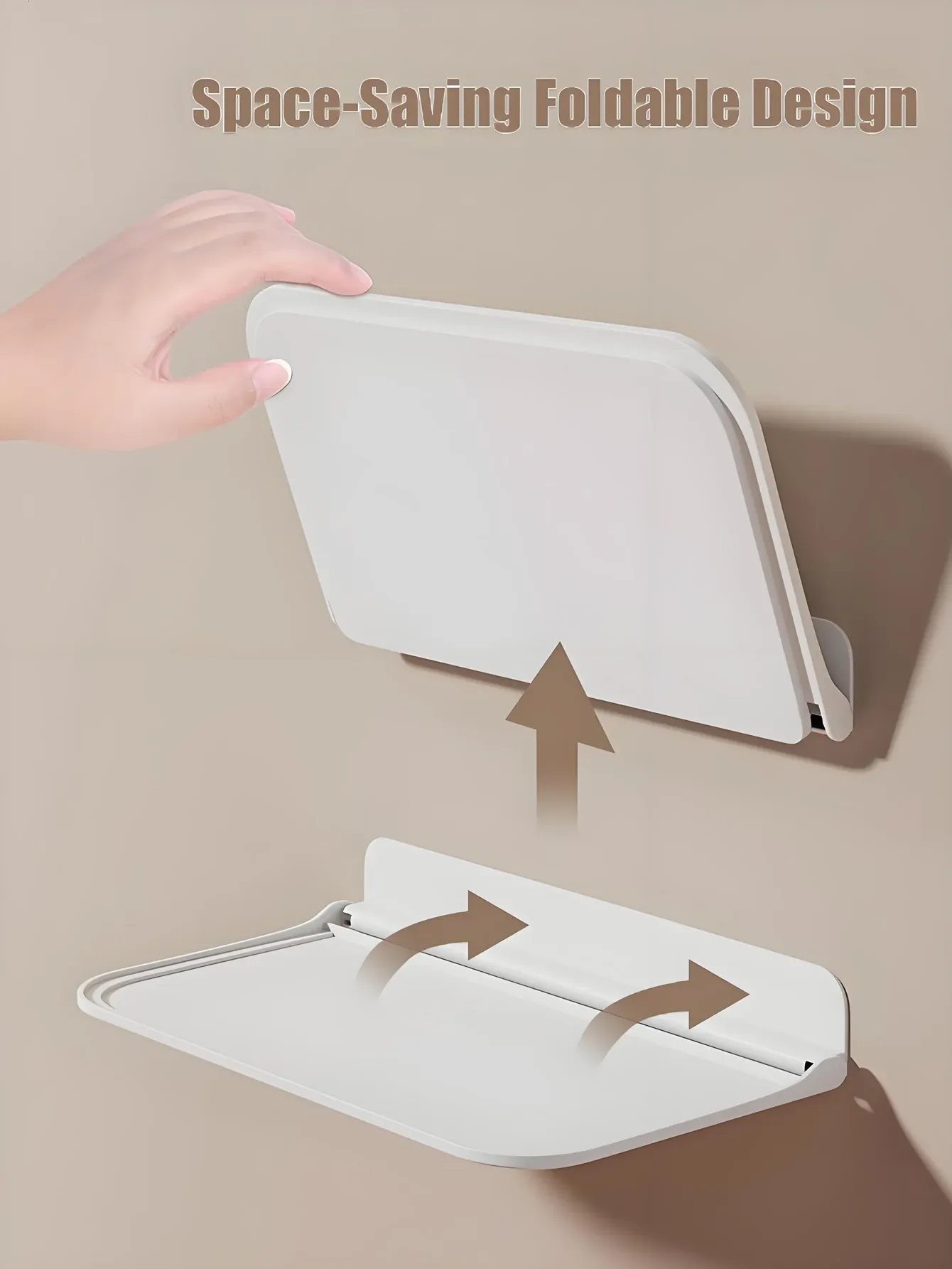 Étagère murale pliable dans une cuisine