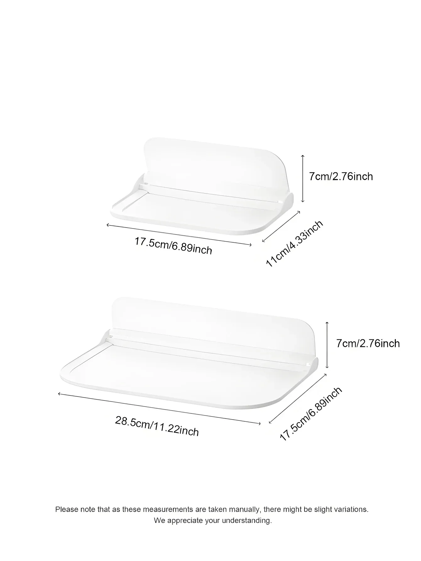 Étagère murale pliable sans perceuse, vue d'ensemble