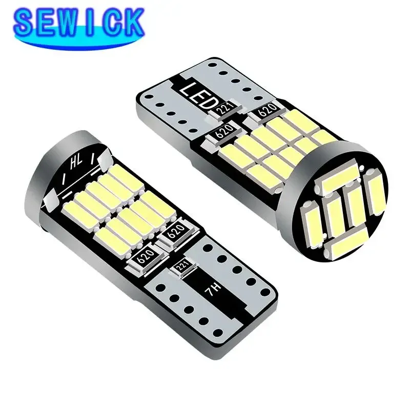 Lot de 100 ampoules LED T10 W5W 194 501 Canbus sans erreur, 26 SMD 4014, blanc, éclairage intérieur et feux de gabarit automobile 4