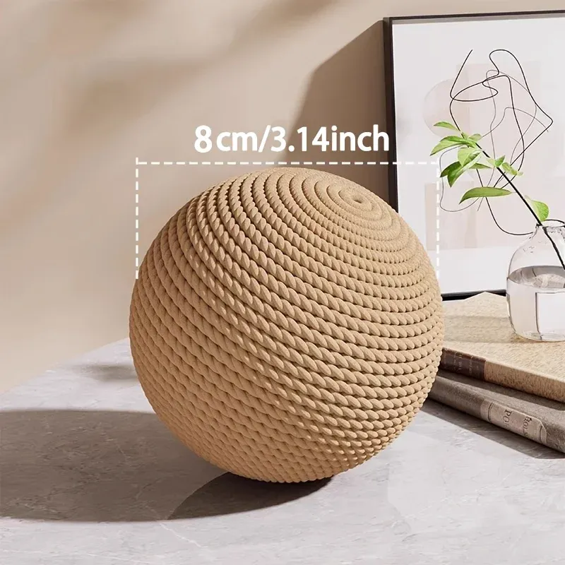 Grande balle en sisal pour chat, jouet interactif à gratter, à mâcher et nettoyant pour les dents, pour chatons et chats d'intérieur 3