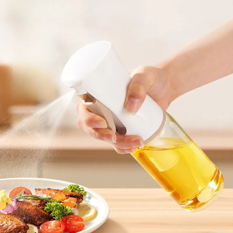 Bouteille pulvérisatrice en verre pour huile comestible, cuisine et friteuse à air