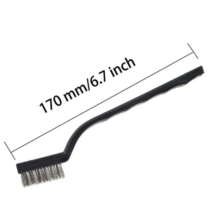 Lot de 6 brosses métalliques en acier pour le nettoyage, le dérouillage mécanique et l'élimination des taches de peinture 4