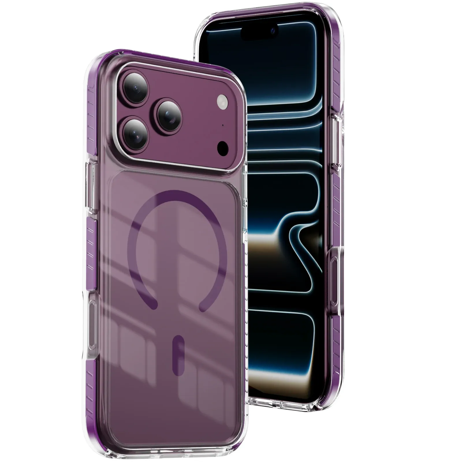 Coque magnétique transparente compatible MagSafe pour iPhone 18 et 17 Pro Max 6