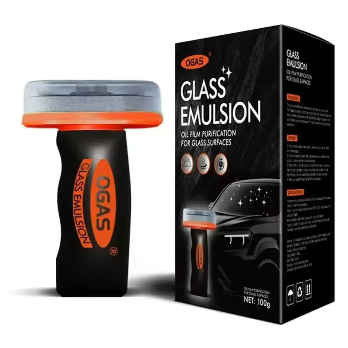 Dissolvant de film d'huile pour pare-brise, 100 ml, avec panneau de nettoyage : élimine le film d'huile et les taches, améliore la clarté 8