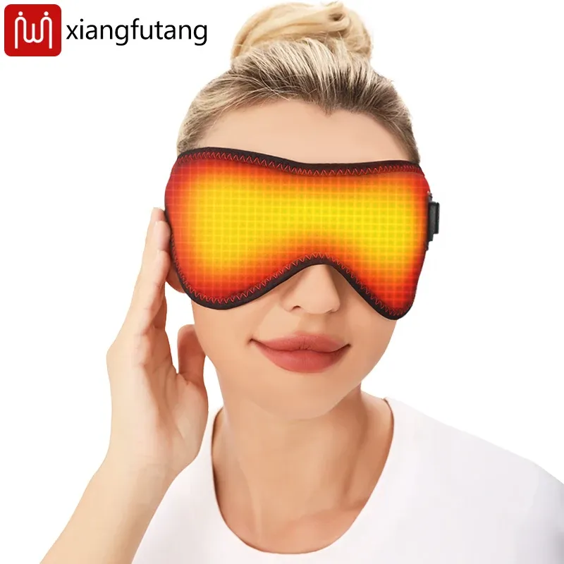 Masque chauffant massant pour les yeux à 3 niveaux de température 2