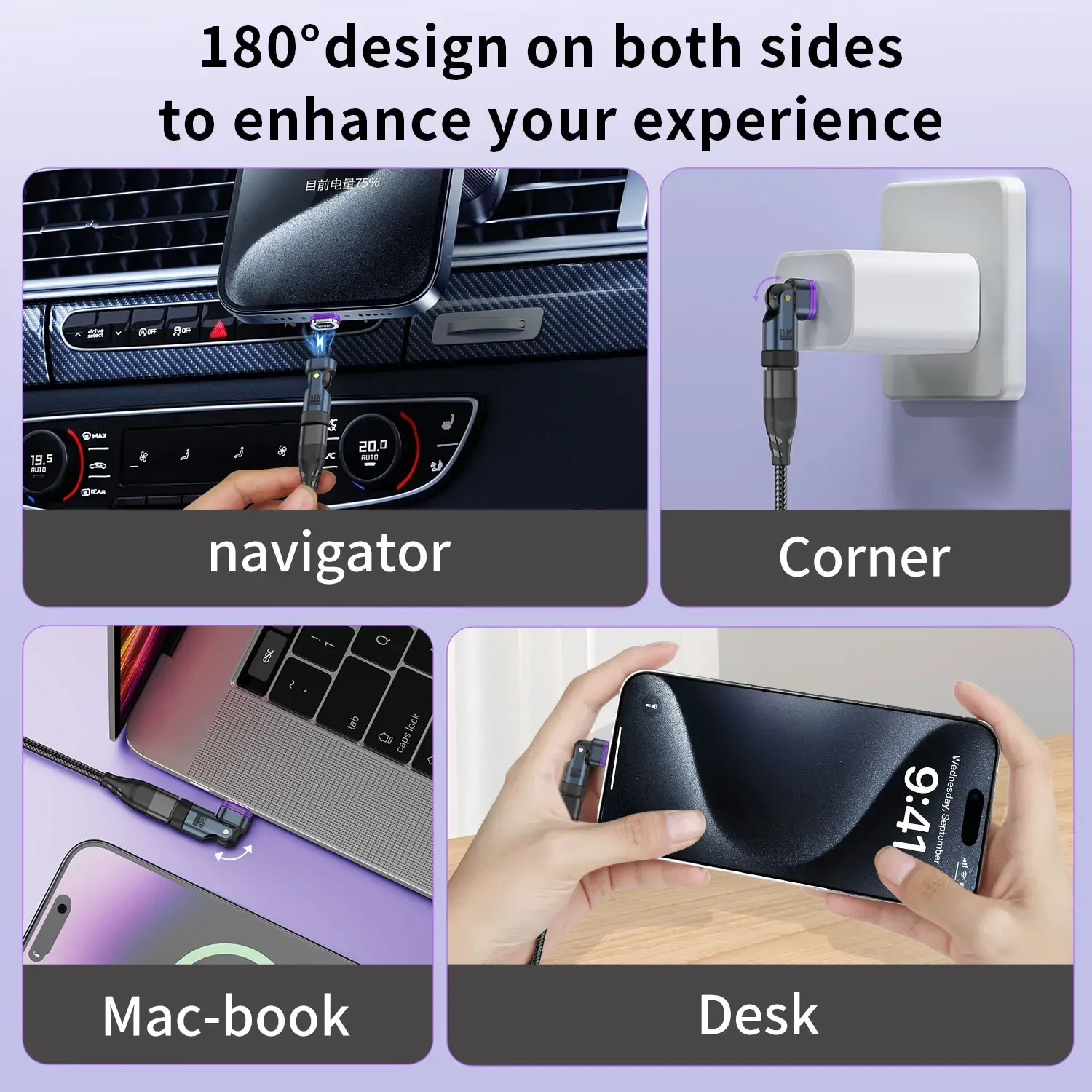 Adaptateur USB-C magnétique connecté à un appareil