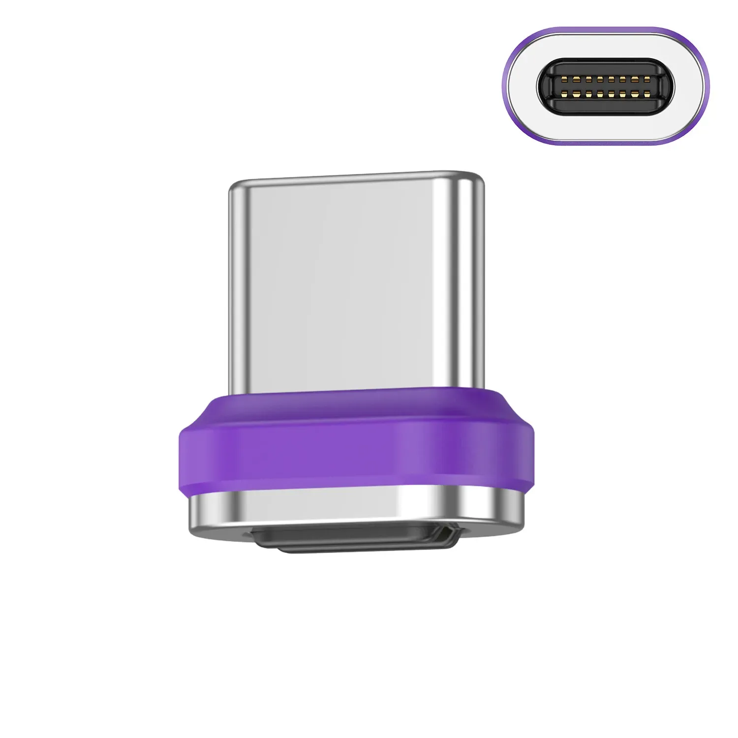 USLION Adaptateur USB-C 240 W, câble de charge rapide magnétique USB-C vers USB-C, convertisseur femelle pour MacBook, iPhone 16, iPhone 15 et Xiaomi 9