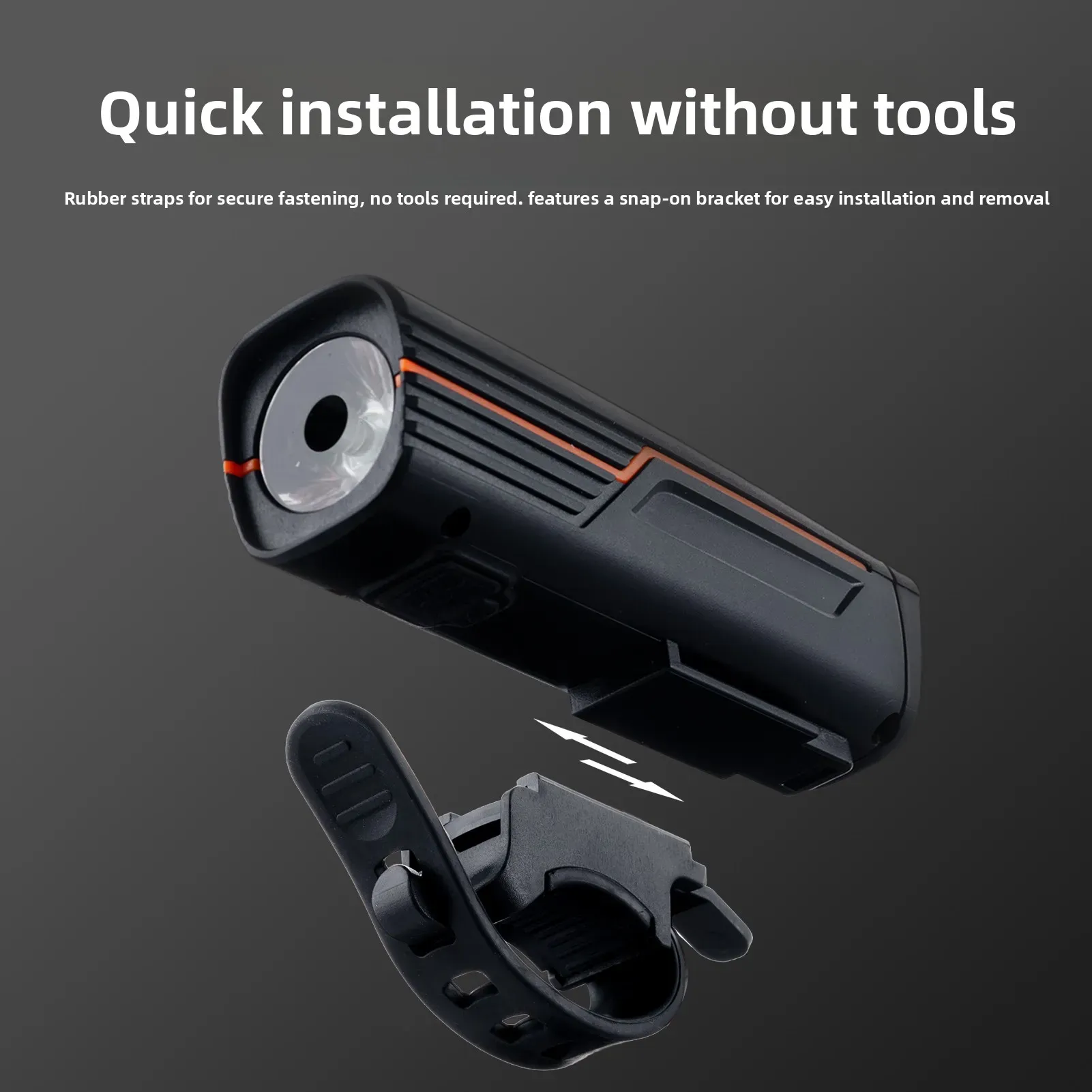 Lampe de vélo étanche rechargeable USB-C, haute luminosité 5