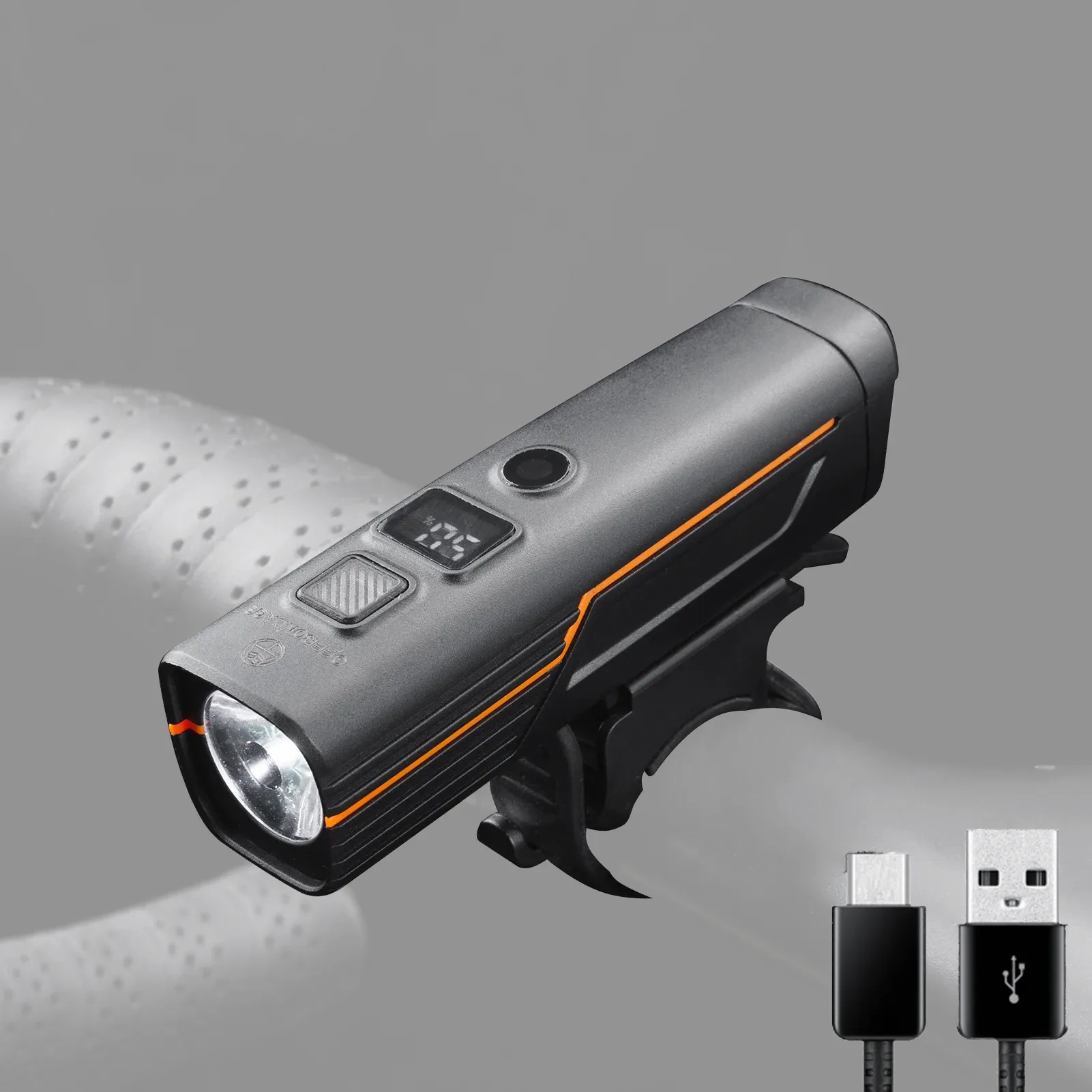 Lampe de vélo étanche rechargeable USB-C, haute luminosité 8