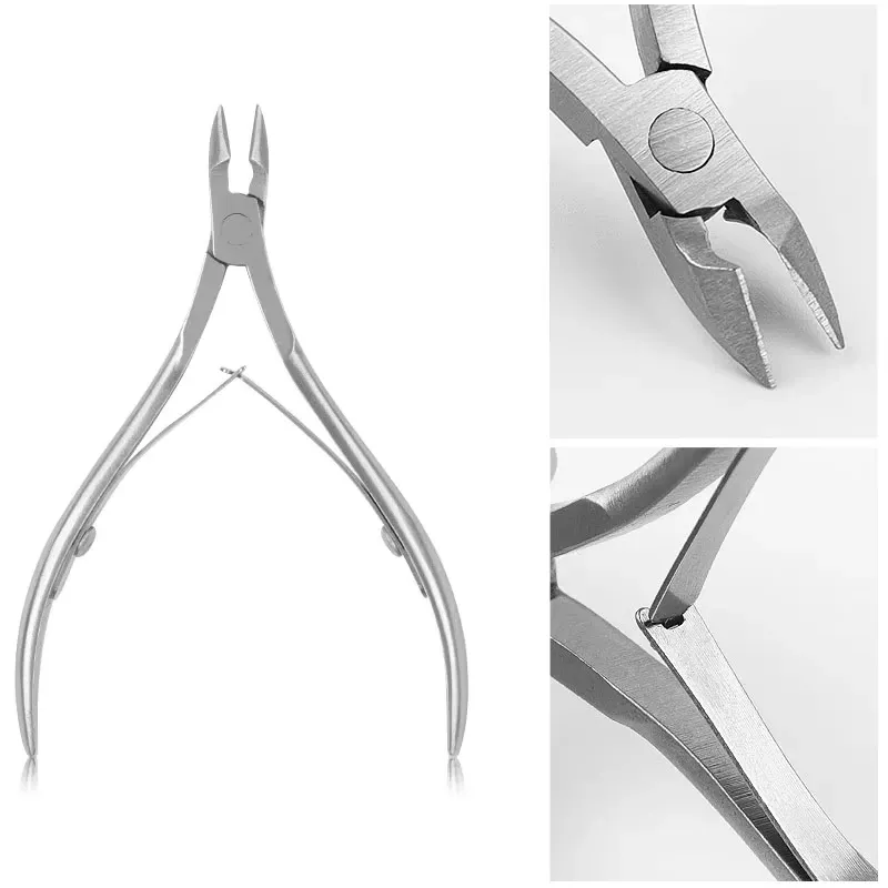 Pince à cuticules professionnelle en acier inoxydable, coupe-ongles, manucure et pédicure, soins, pince coupante, ciseaux de beauté, outils 2