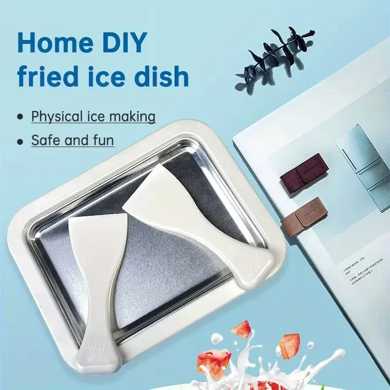Machine à glace roulée instantanée avec spatule pour sorbets et yaourts glacés maison 3