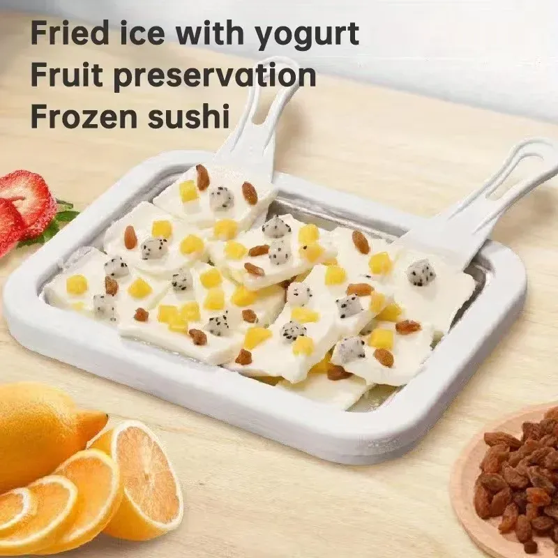 Machine à glace roulée instantanée avec spatule pour sorbets et yaourts glacés maison 2