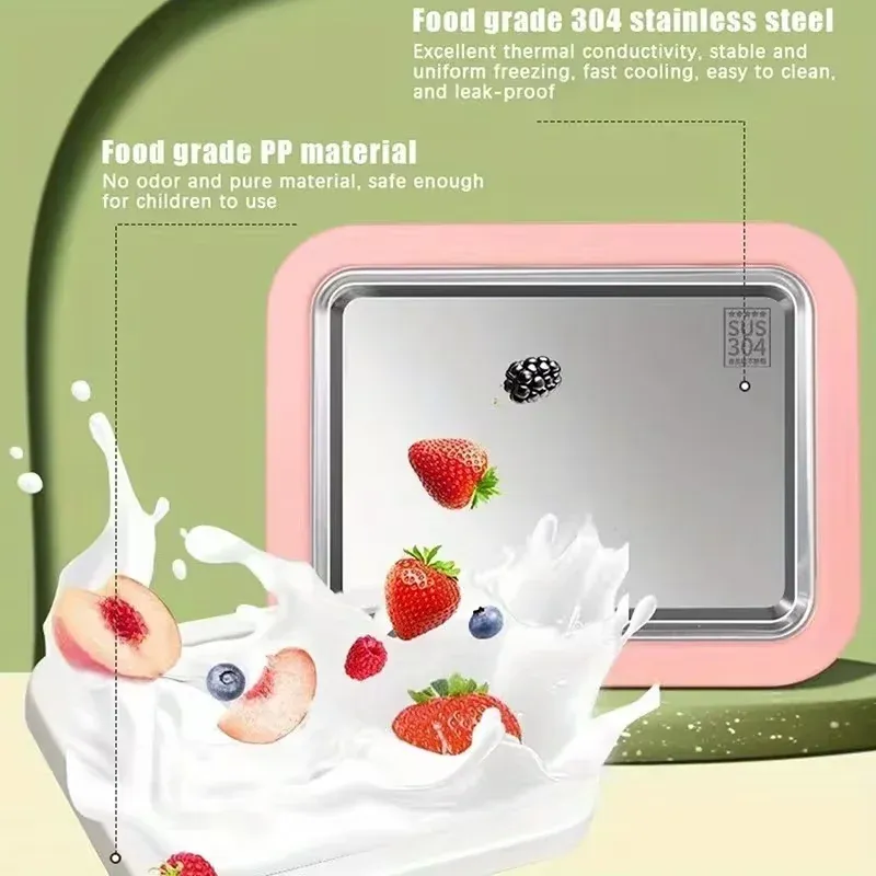 Machine à glace roulée, détails de finition