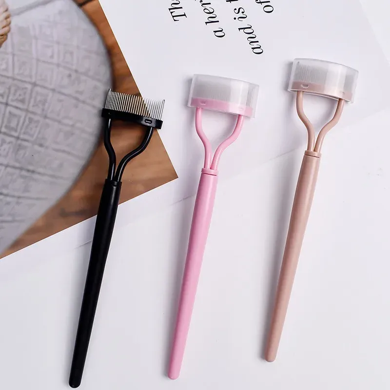 Séparateur de cils en acier inoxydable à dents métalliques, recourbe-cils droit, peigne à mascara 2