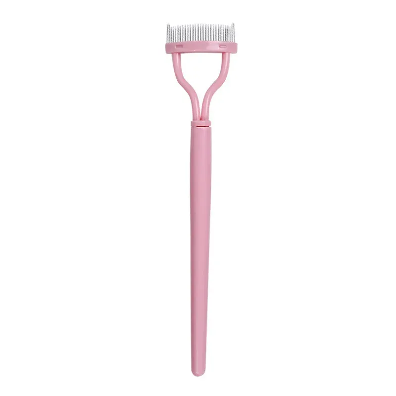Séparateur de cils en acier inoxydable à dents métalliques, recourbe-cils droit, peigne à mascara 7