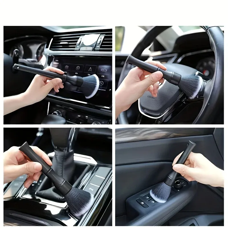 Brosse à poils doux pour intérieur automobile, plumeau pour tableau de bord, brosse pour livres et outil moto 3