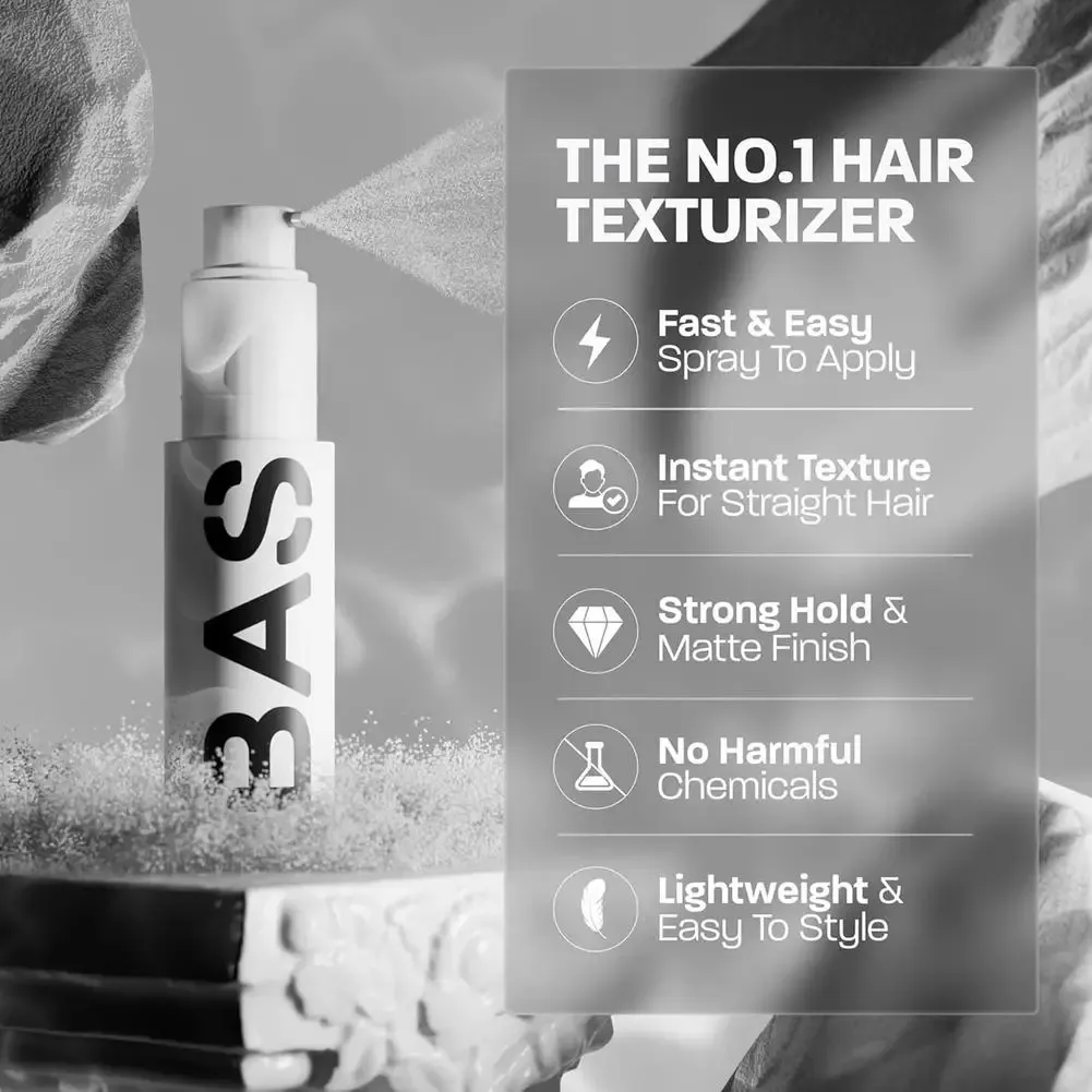 BASDE – Ensemble de coiffure : spray au sel de mer, poudre volumisante, cire de goyave, déodorant et essence brillance pour tous types de cheveux 4
