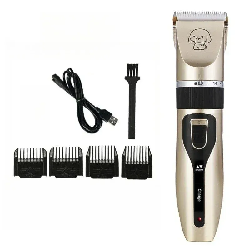 Tondeuse professionnelle sans fil rechargeable pour chiens et chats – Kit de toilettage complet 7