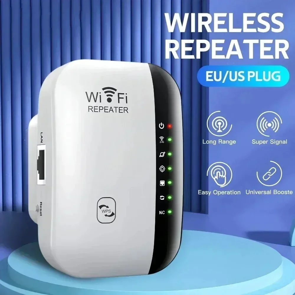 Répéteur WiFi 300 Mbps sans fil, amplificateur de signal 802.11N 3