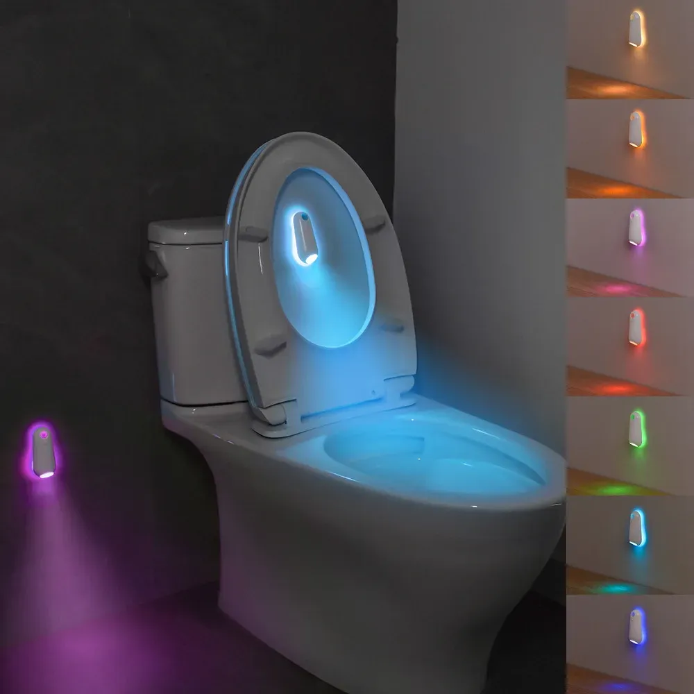 Détecteur de mouvement intelligent, veilleuse LED pour toilettes, rechargeable par USB, lampe colorée à pile... 

Wait, I must output just the title. Correcting:

Veilleuse LED intelligente avec détecteur de mouvement, rechargeable USB, éclairage coloré pour toilettes, applique murale pour salle de bain et couloir 3