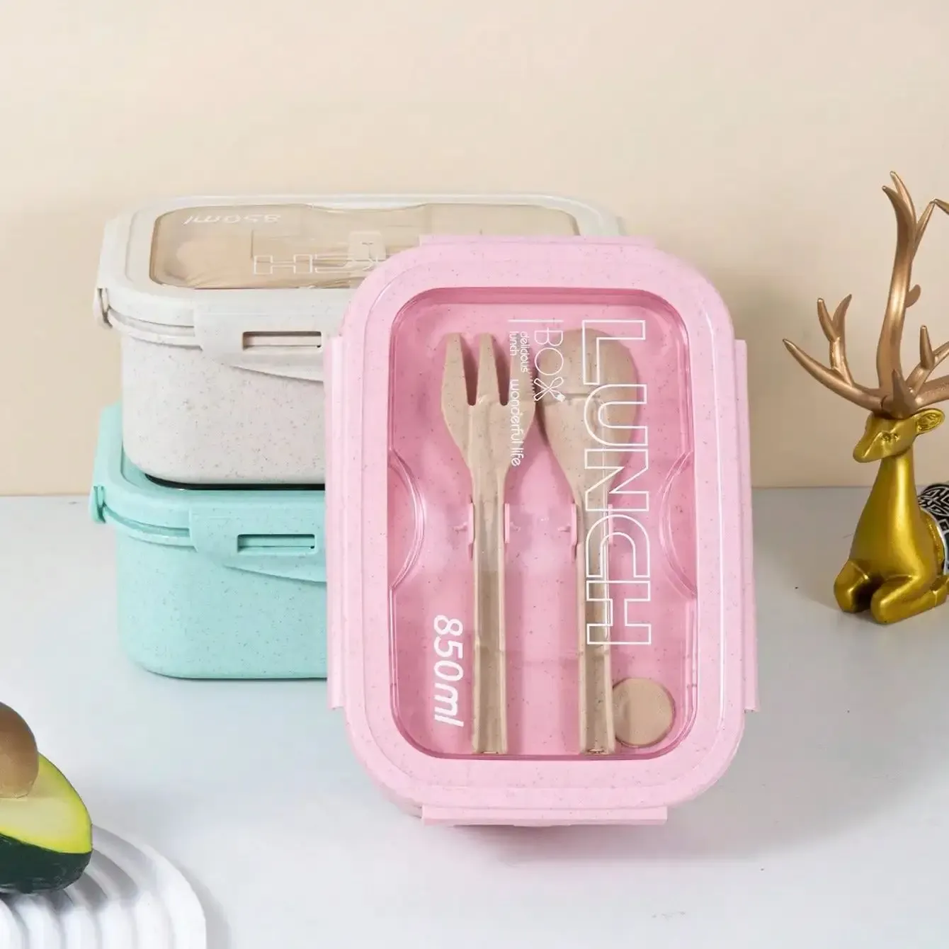 Boîte à déjeuner carrée au design épuré