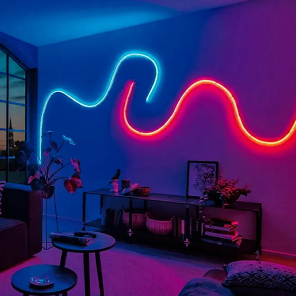 Bande lumineuse RVB en situation