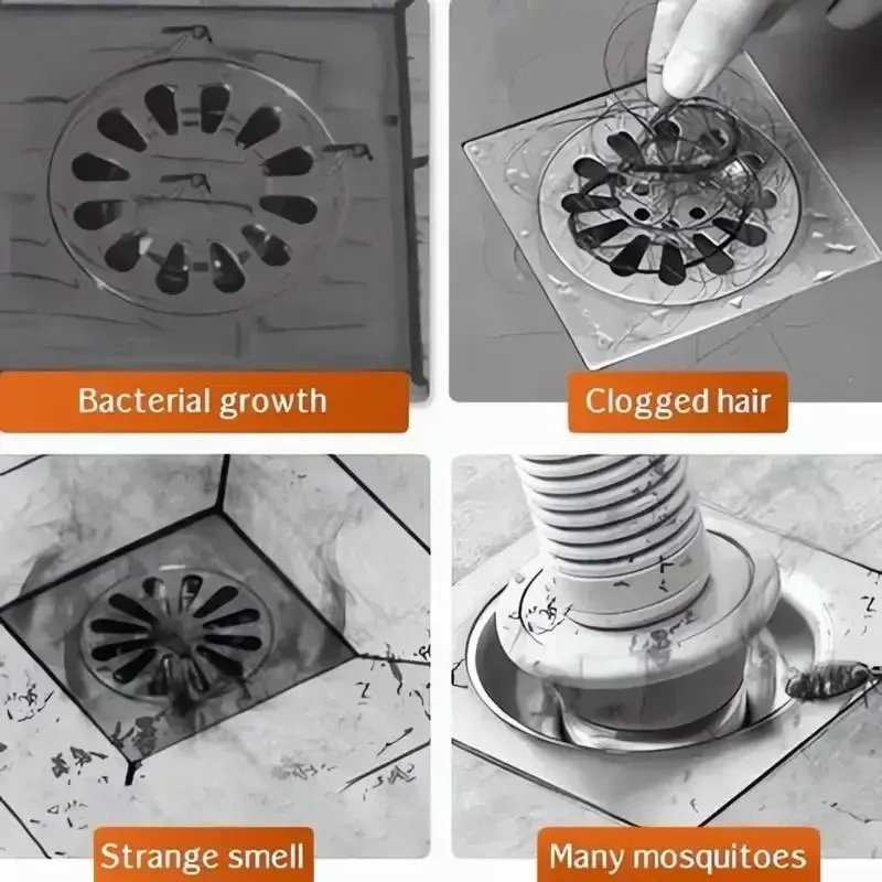 Filtre de douche auto-adhésif et jetable à maille fine, lot de 1 à 3 rouleaux, pour évacuation de sol, salle de bains et cuisine 4