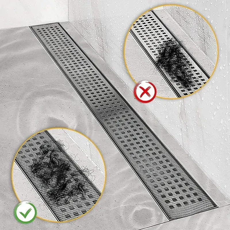 Filtre de douche auto-adhésif et jetable à maille fine, lot de 1 à 3 rouleaux, pour évacuation de sol, salle de bains et cuisine 6