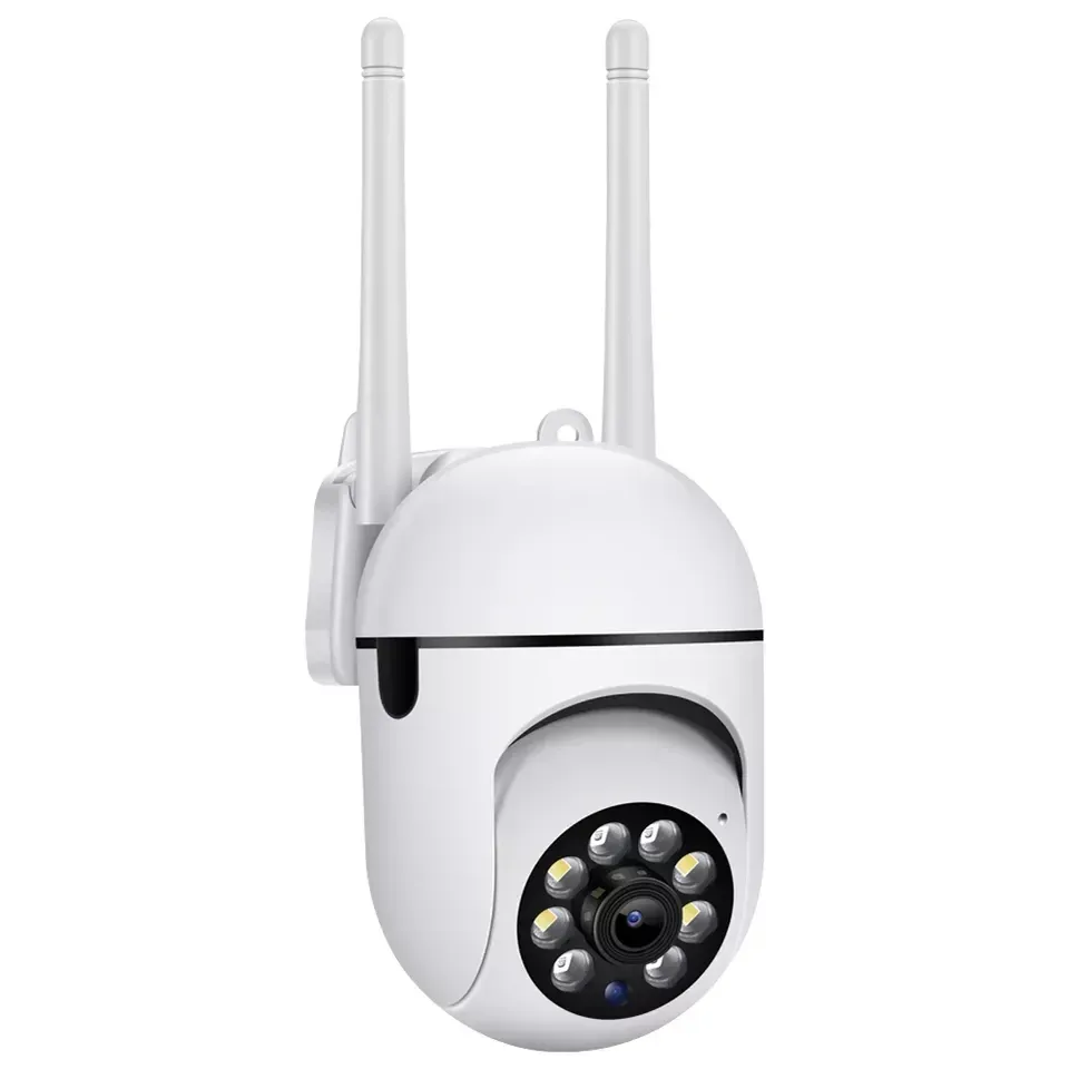 Caméra de surveillance sans fil IP Wifi 1 MP avec zoom 4X, suivi automatique, audio bidirectionnel et vision nocturne couleur HD 6