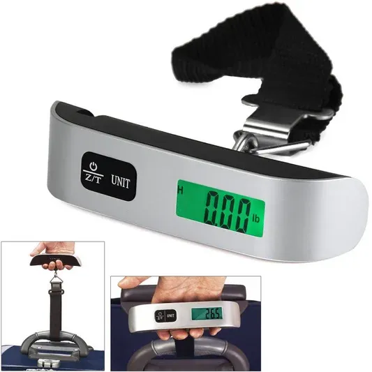 Balance à bagages numérique portable avec écran LCD, balance de voyage pour valises, capacité 110 lb (50 kg) 8