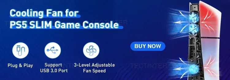 Ventilateur de refroidissement à LED pour PS5 Slim