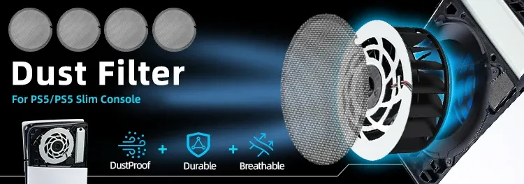 Filtre à poussière pour console PS5 et PS5 Slim