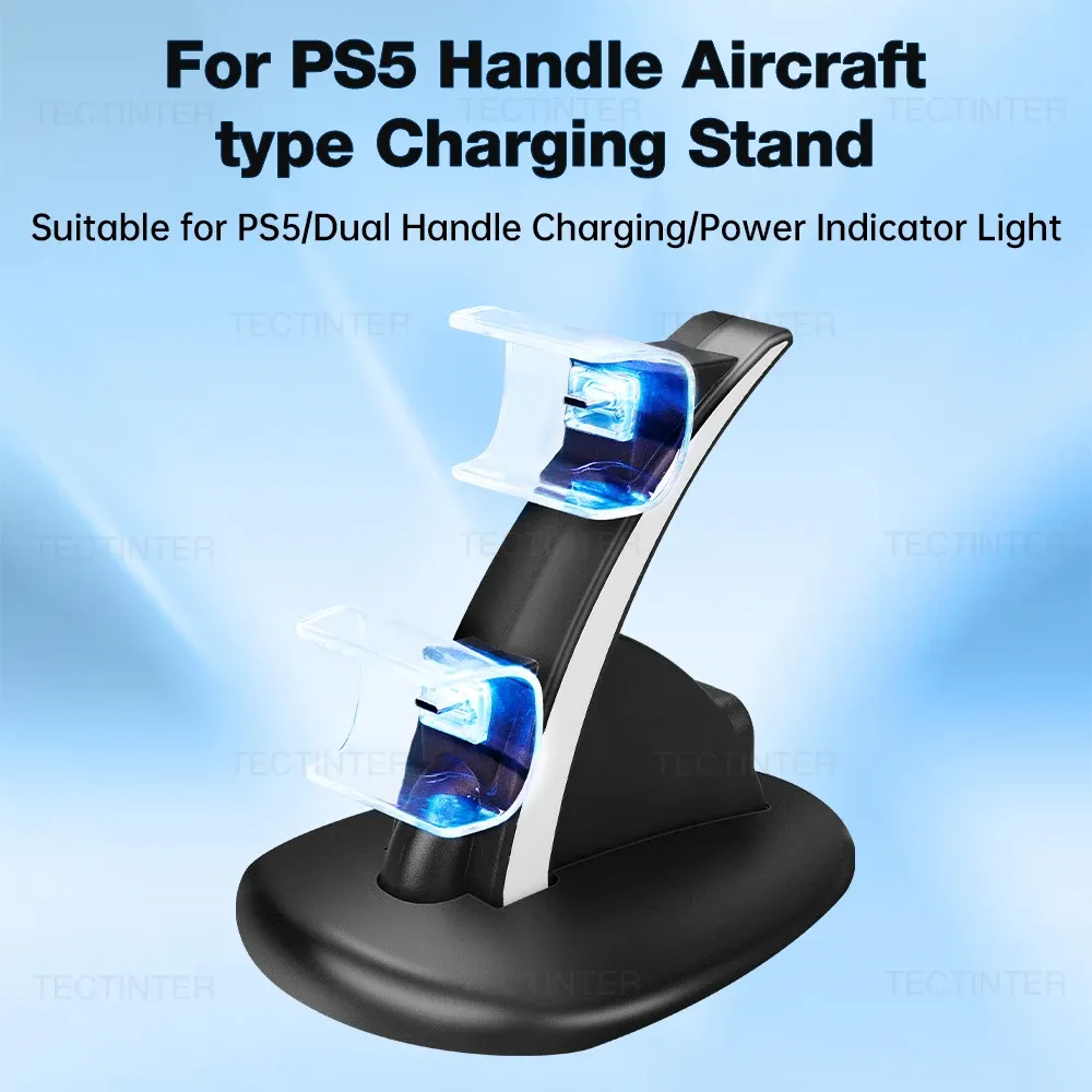 Station de charge double pour manettes PS5 en situation