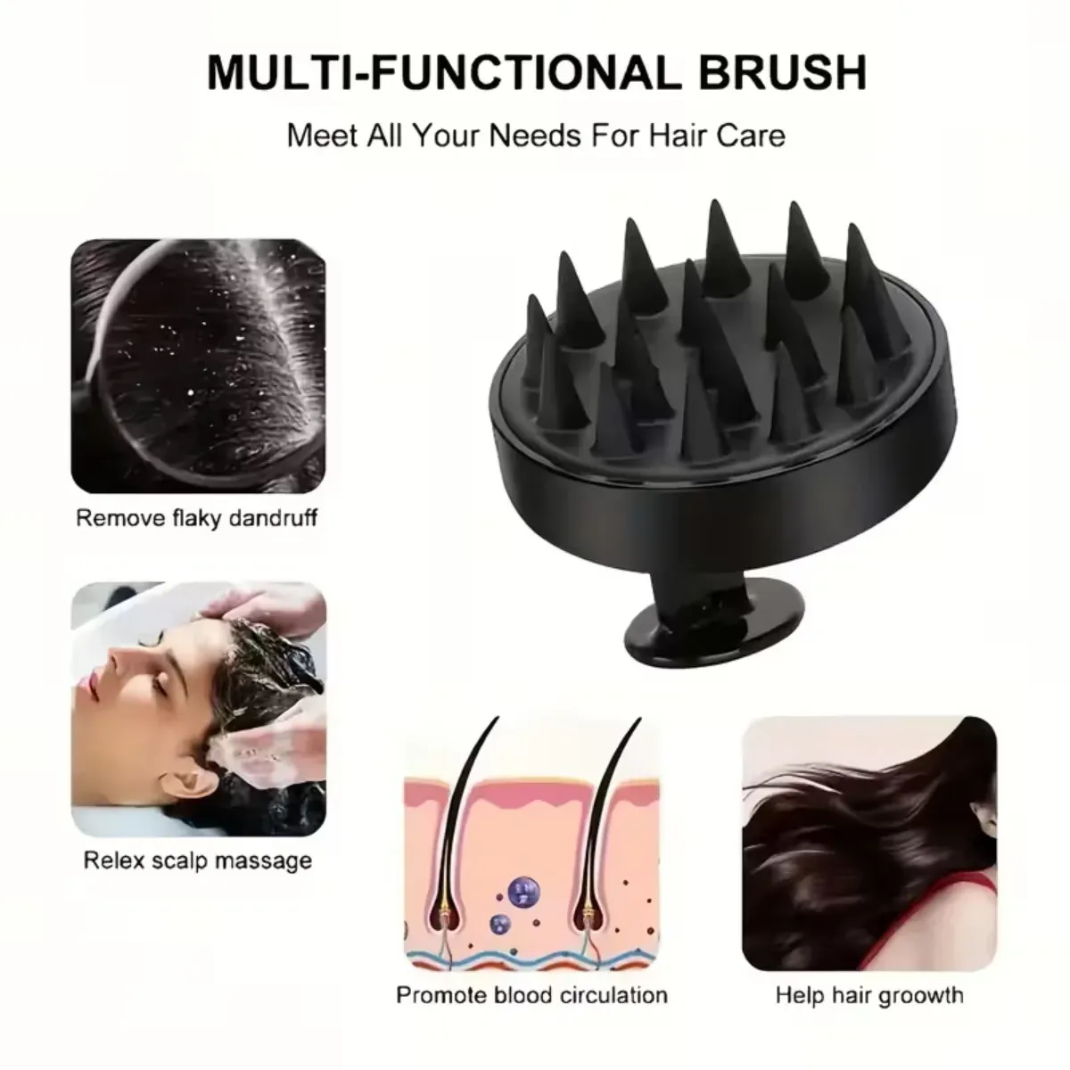 Lot de 4 brosses exfoliantes en silicone doux pour le visage et la douche, nettoyage et massage de la peau 6
