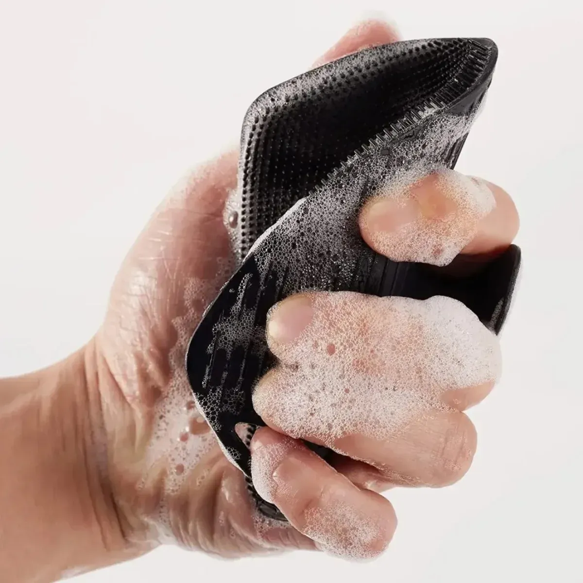 Brosse exfoliante en silicone, ergonomie