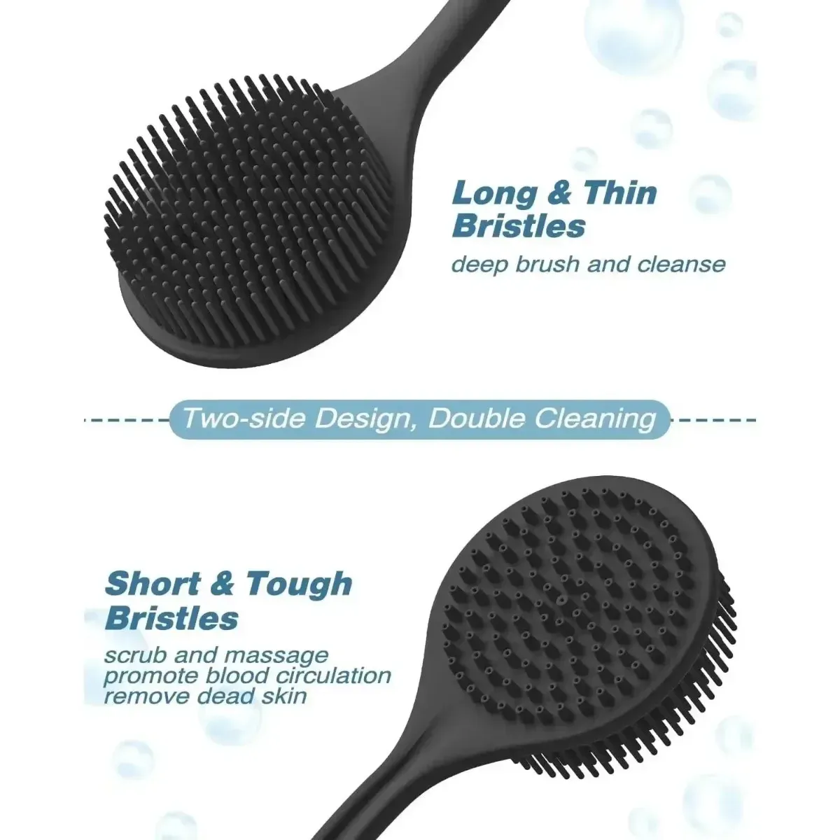 Brosse exfoliante en silicone, utilisation
