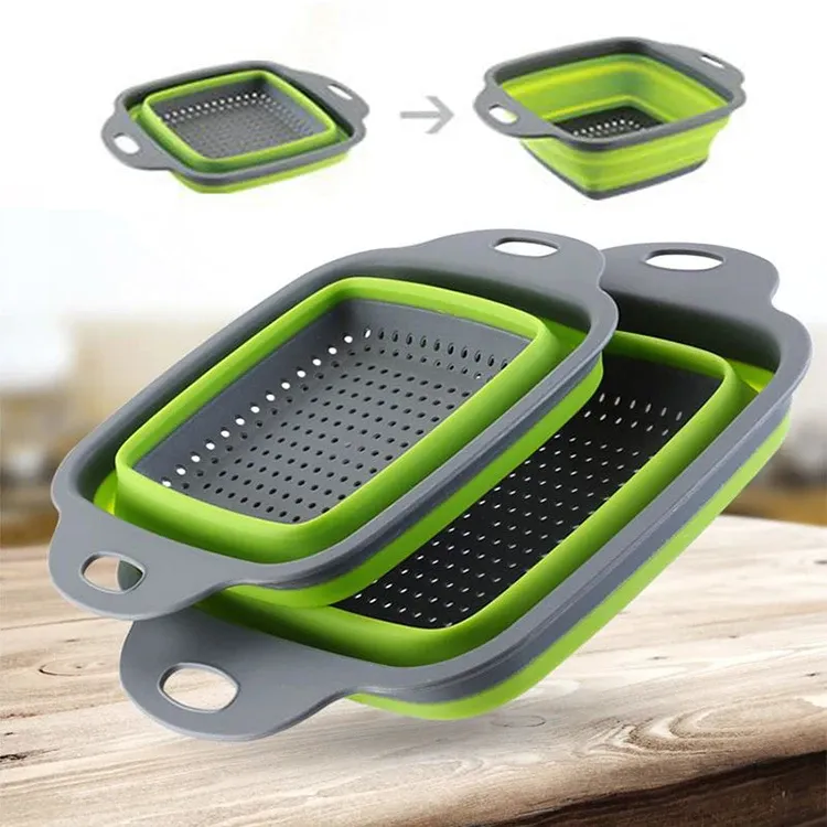 Égouttoir pliant en silicone, ambiance cuisine