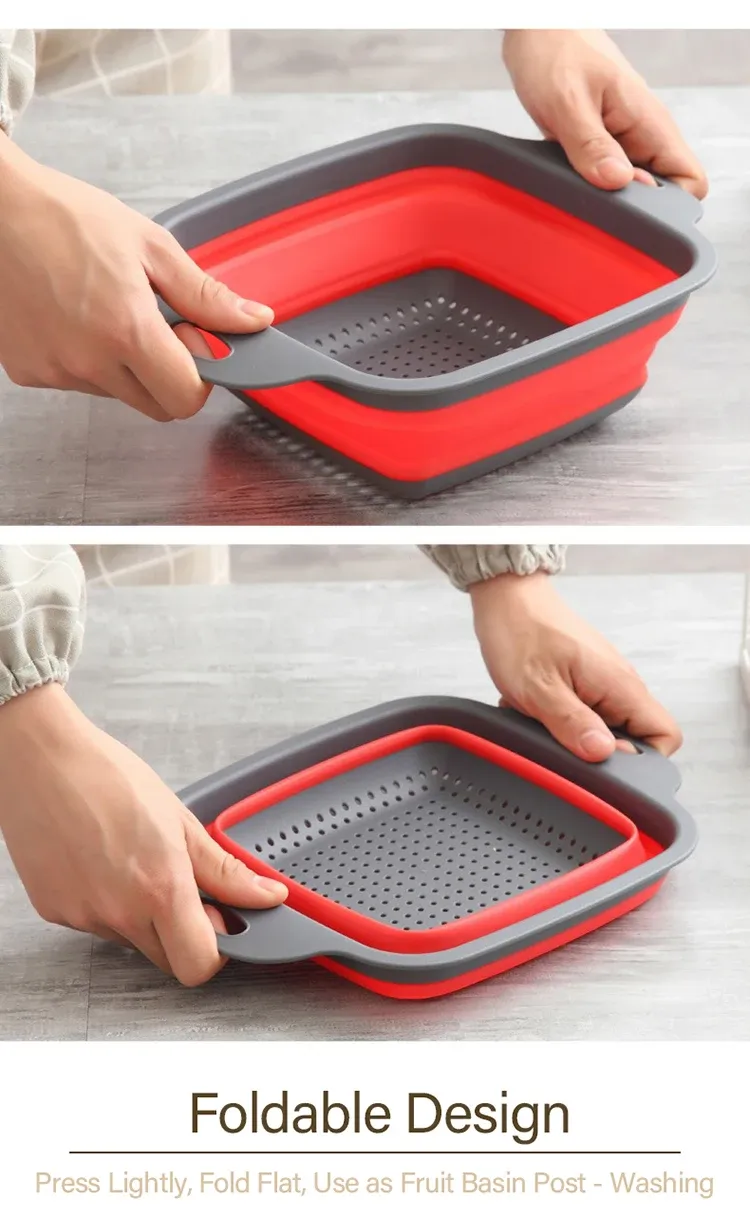 Égouttoir pliant en silicone, lifestyle cuisine
