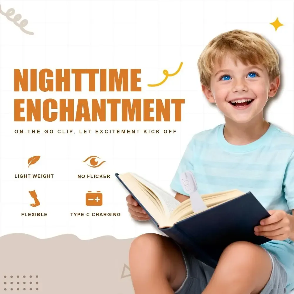 Lampe de lecture à pince, commandes sur le panneau supérieur