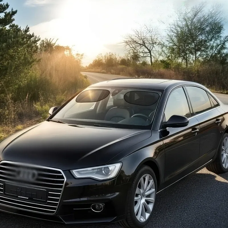 Pare-soleil de voiture 2 pièces anti-éblouissement et protection UV, bloque la lumière du soleil sans gêner la visibilité, compatible fenêtres avant, arrière, latérales et toit ouvrant 6