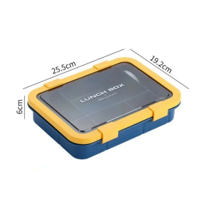 Boîte à lunch portable pour enfants et étudiants, boîte bento avec couverts, récipient alimentaire micro-ondable et étanche, 1500 ml 6