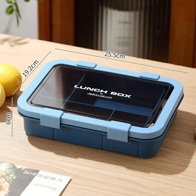 Boîte à lunch portable pour enfants et étudiants, boîte bento avec couverts, récipient alimentaire micro-ondable et étanche, 1500 ml 9
