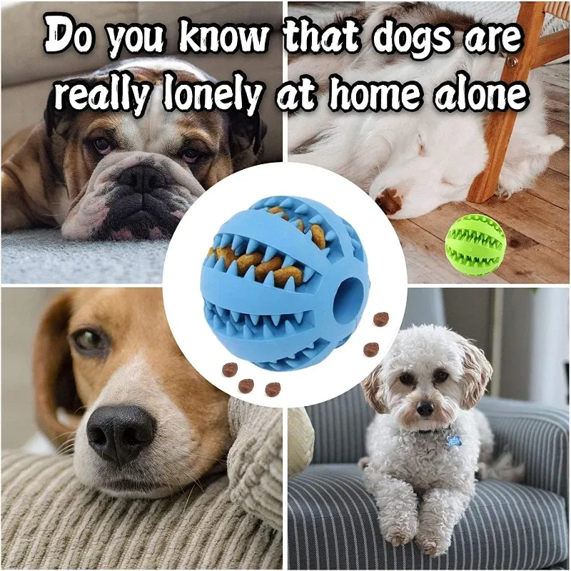 Balle jouet interactive pour chien en caoutchouc