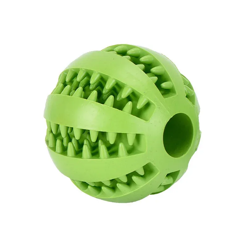 Balle interactive en caoutchouc pour chien, jouet à mâcher et distributeur de friandises 7