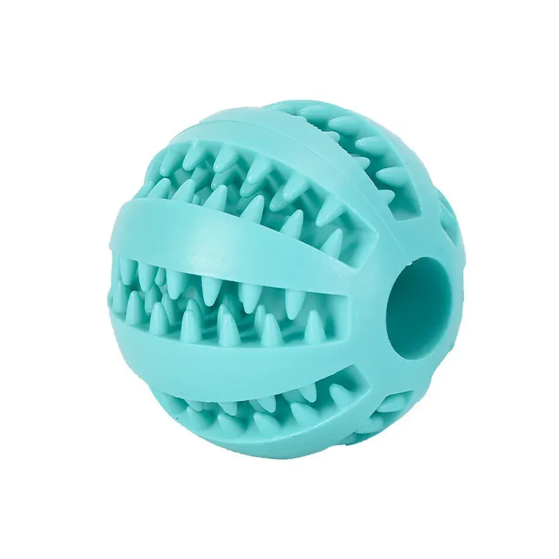 Balle interactive en caoutchouc pour chien, jouet à mâcher et distributeur de friandises 11